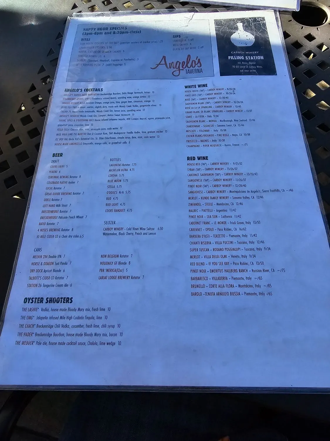 Menu 5