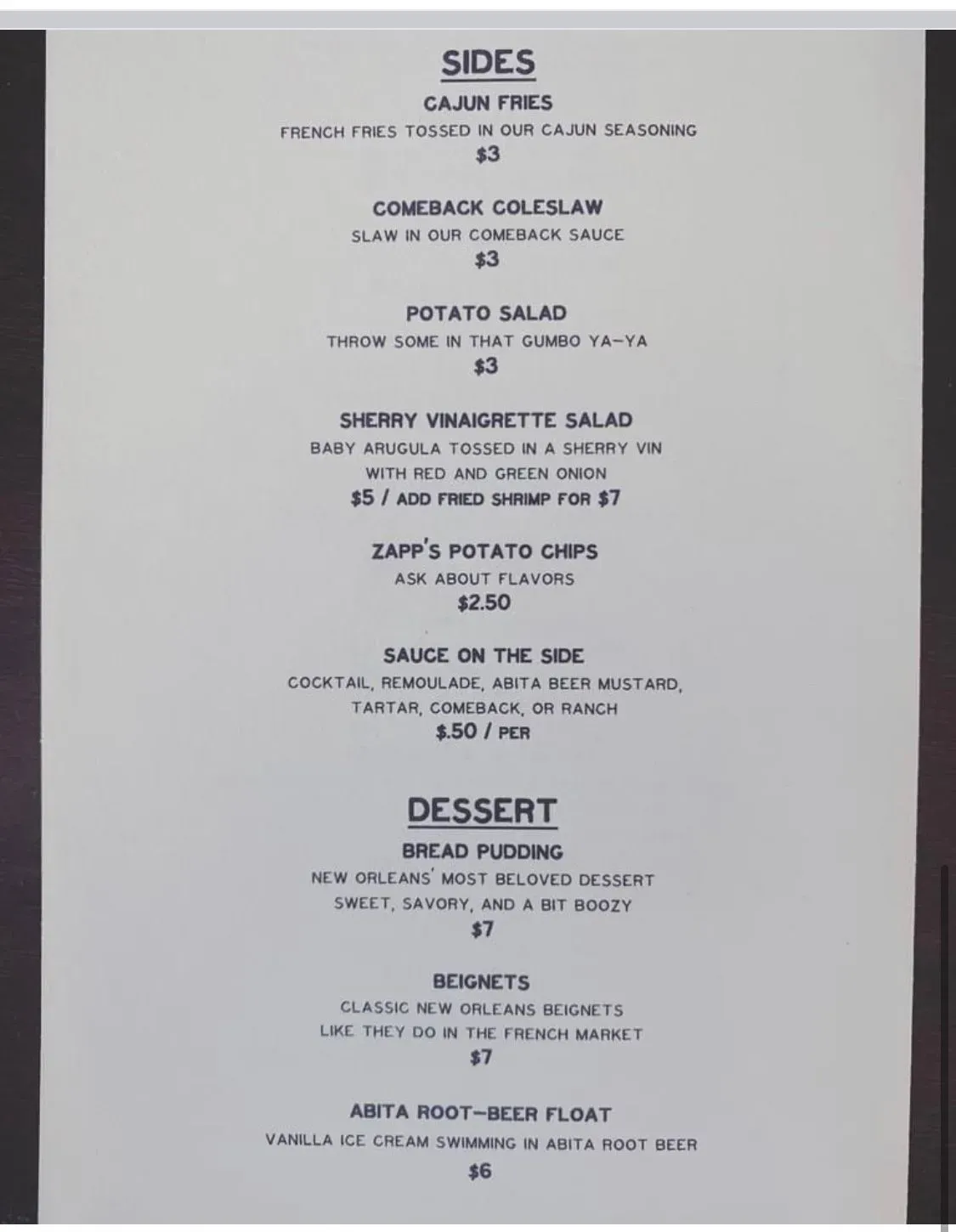 Menu 1