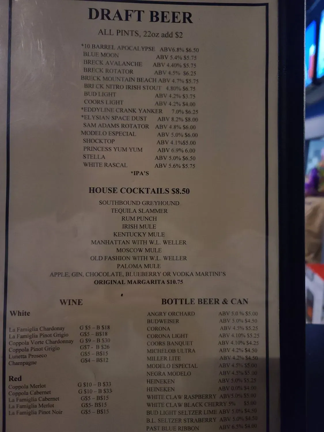 Menu 2