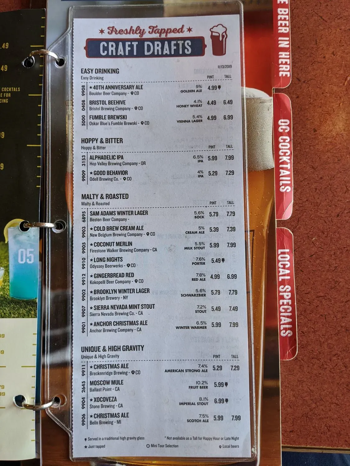 Menu 5