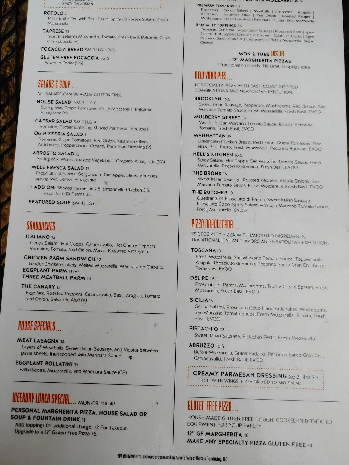 Menu 1