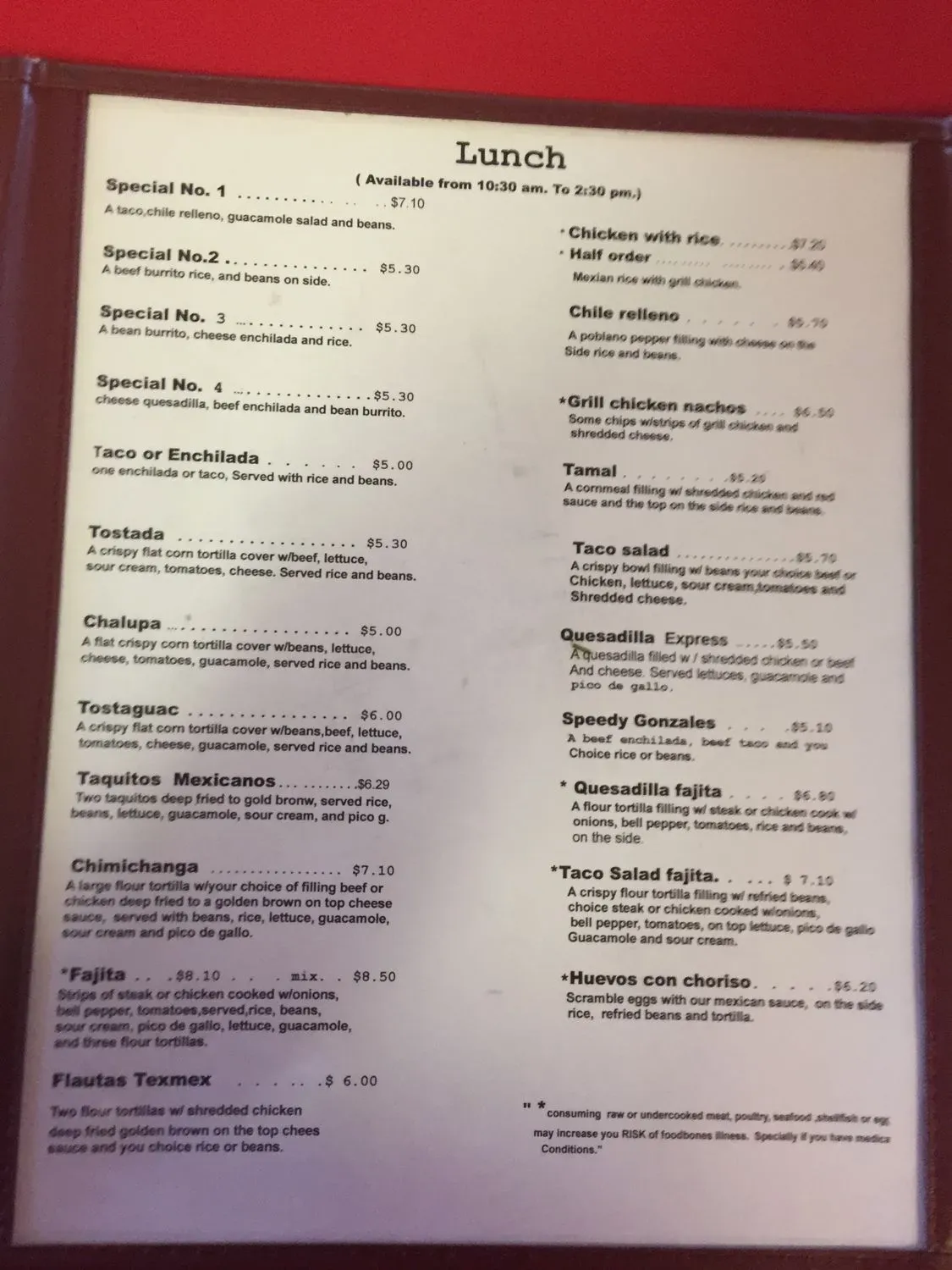 Menu 6