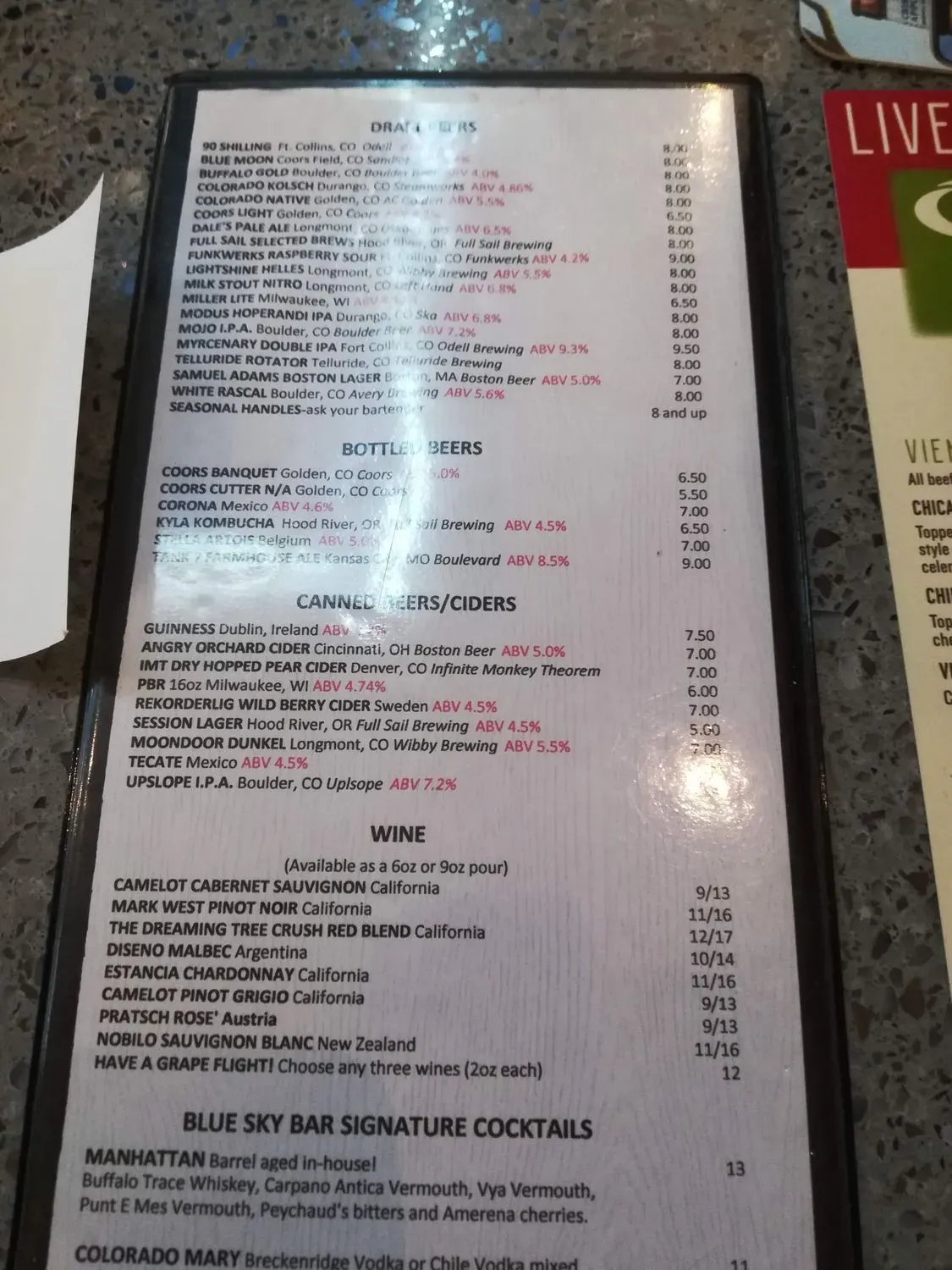 Menu 1