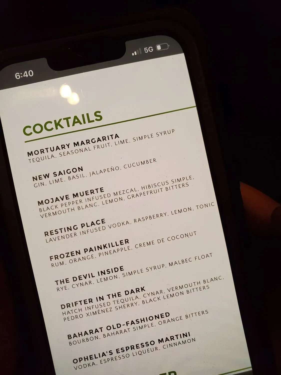 Menu 6