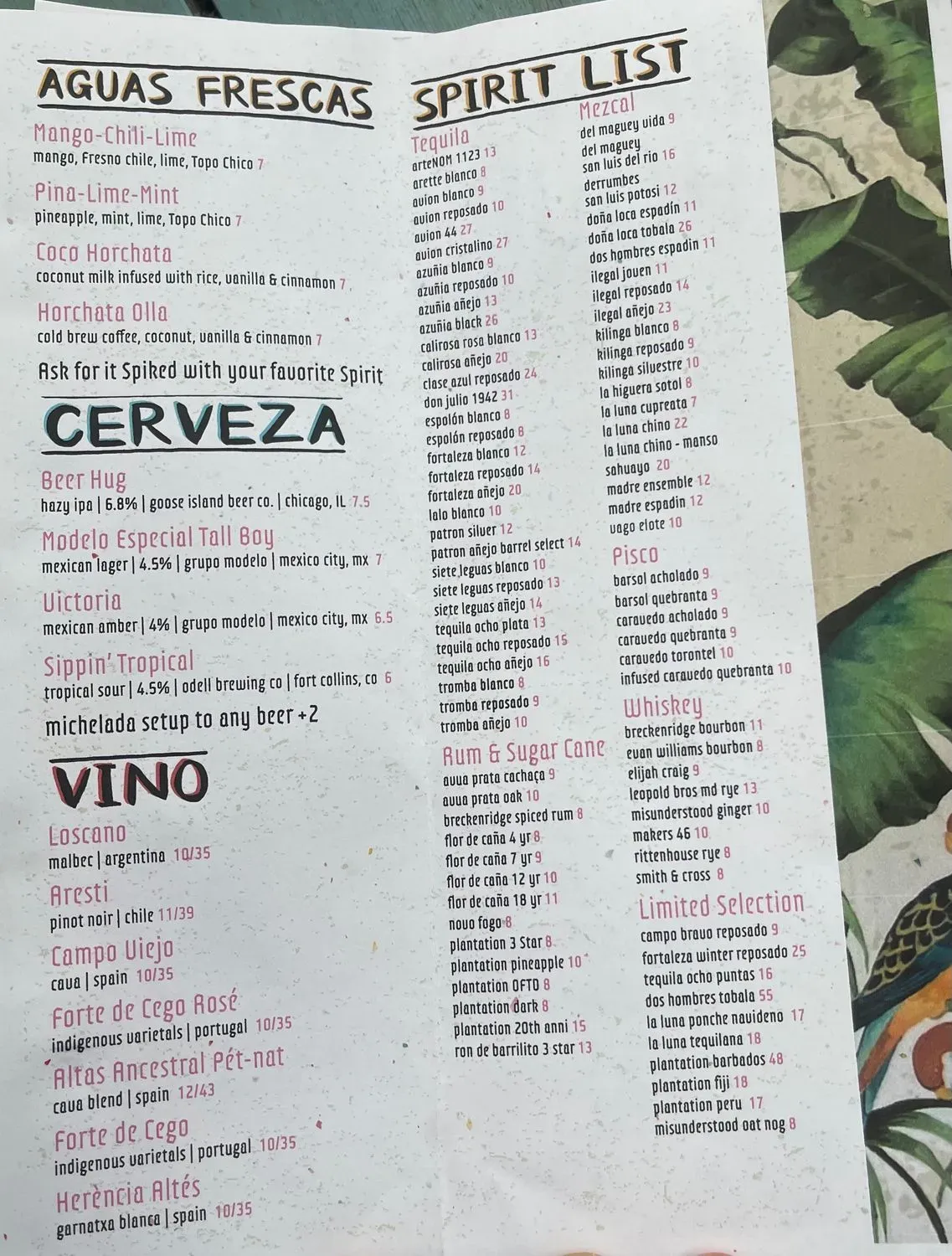 Menu 1