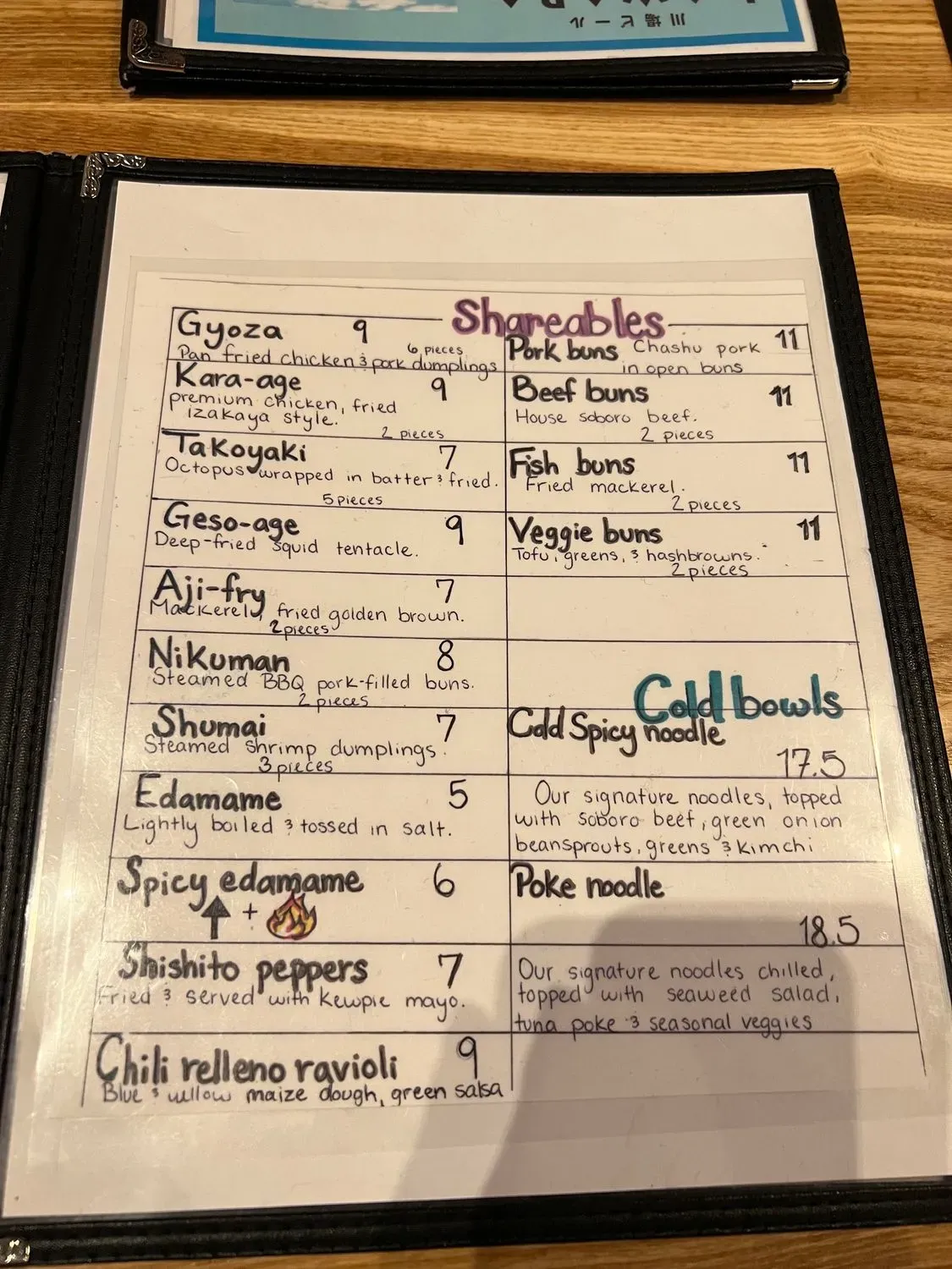 Menu 1