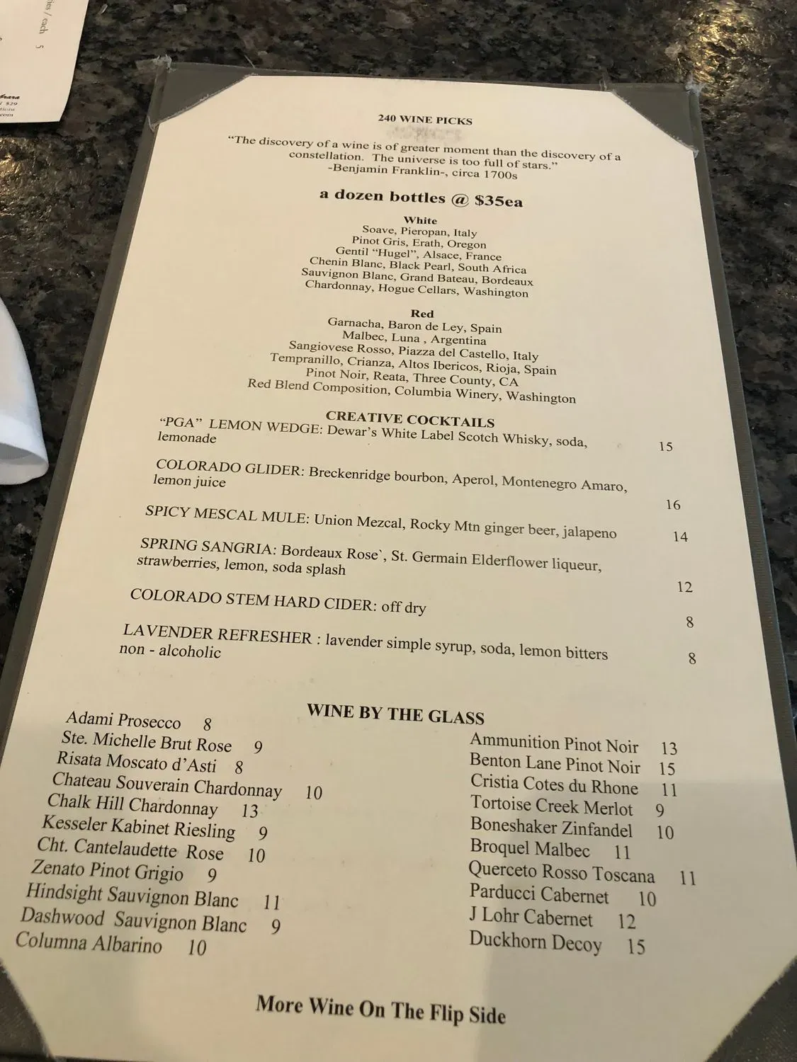 Menu 5