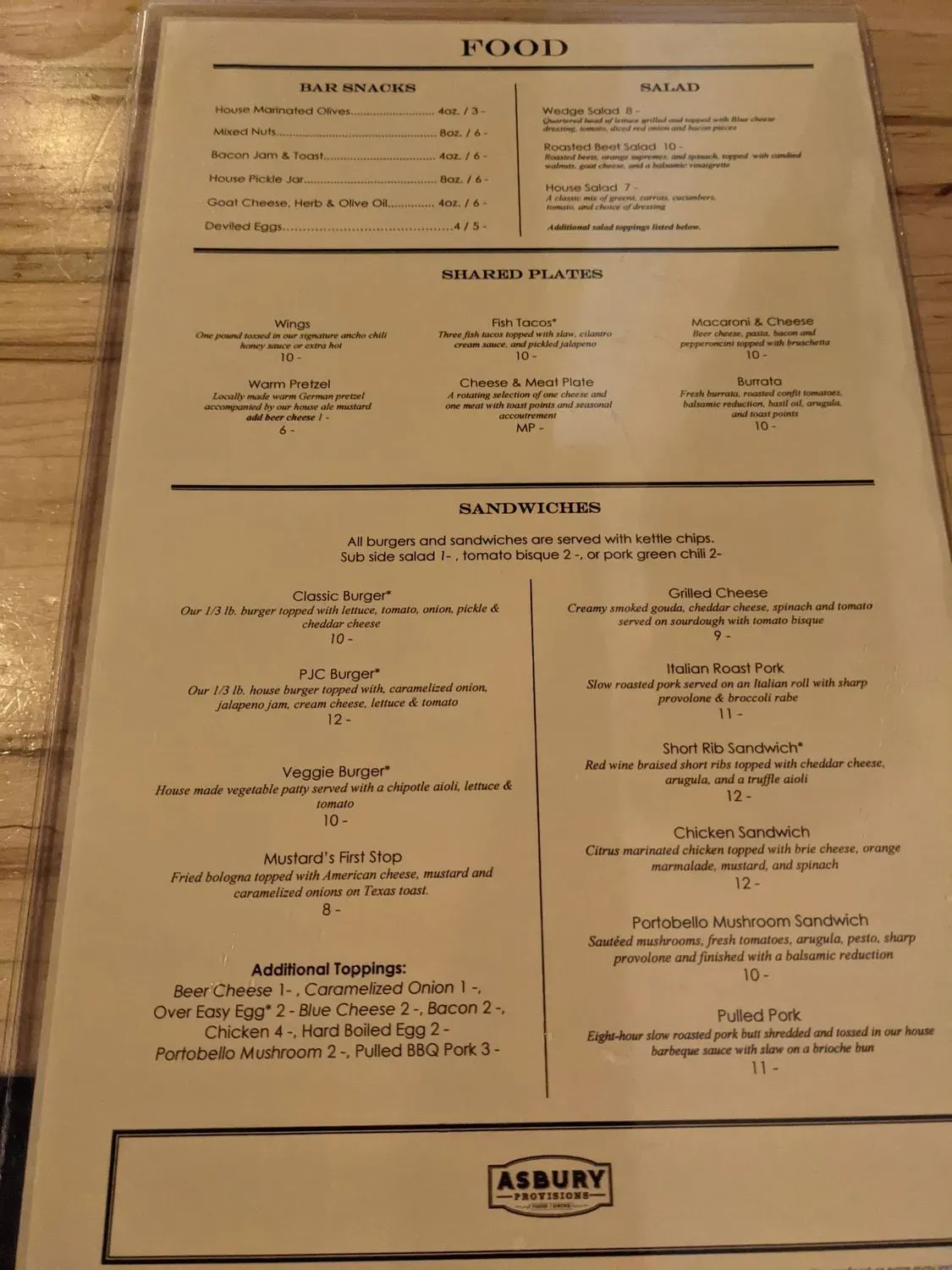 Menu 1