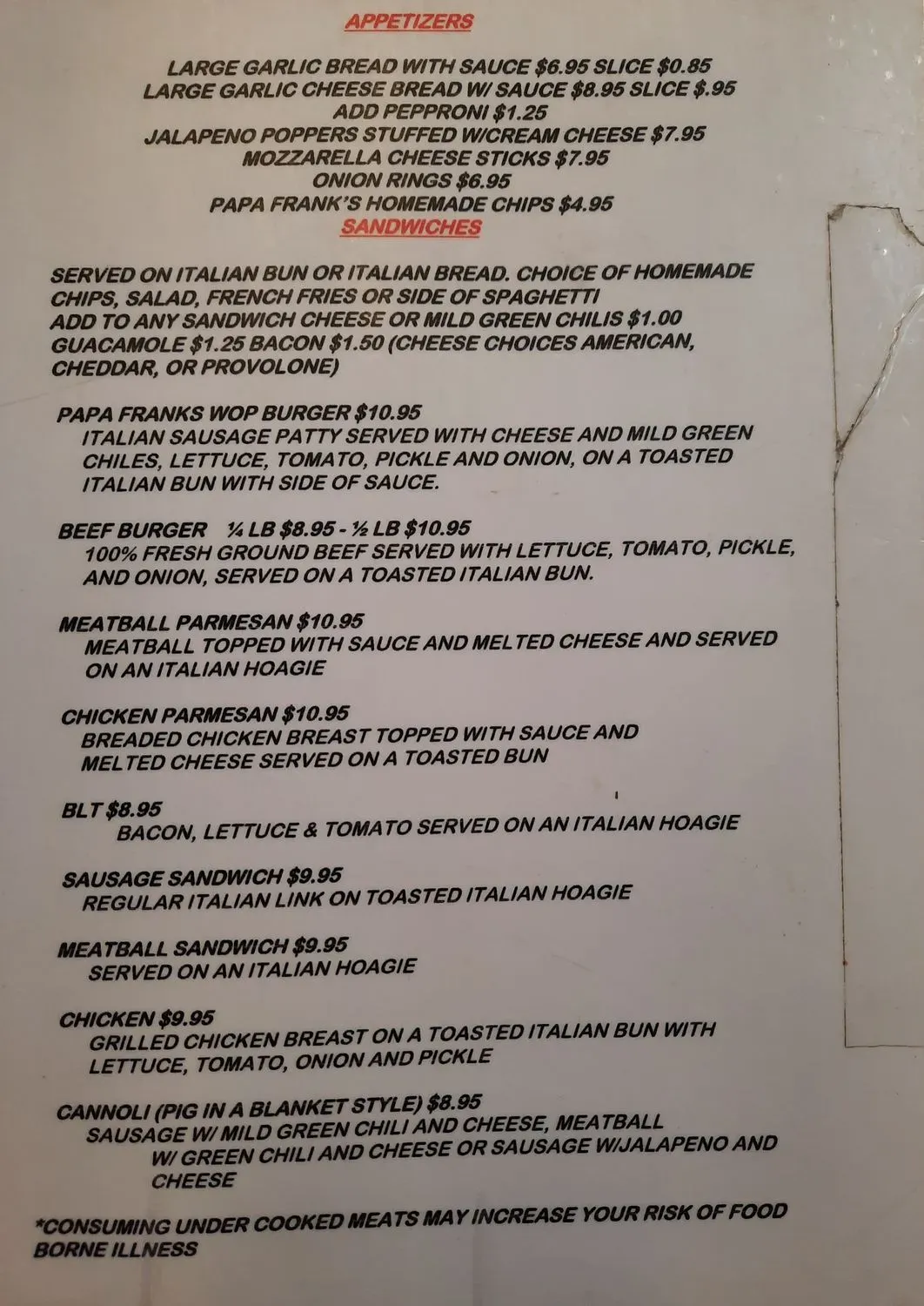 Menu 1