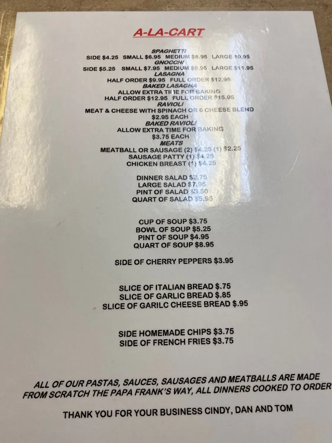 Menu 3