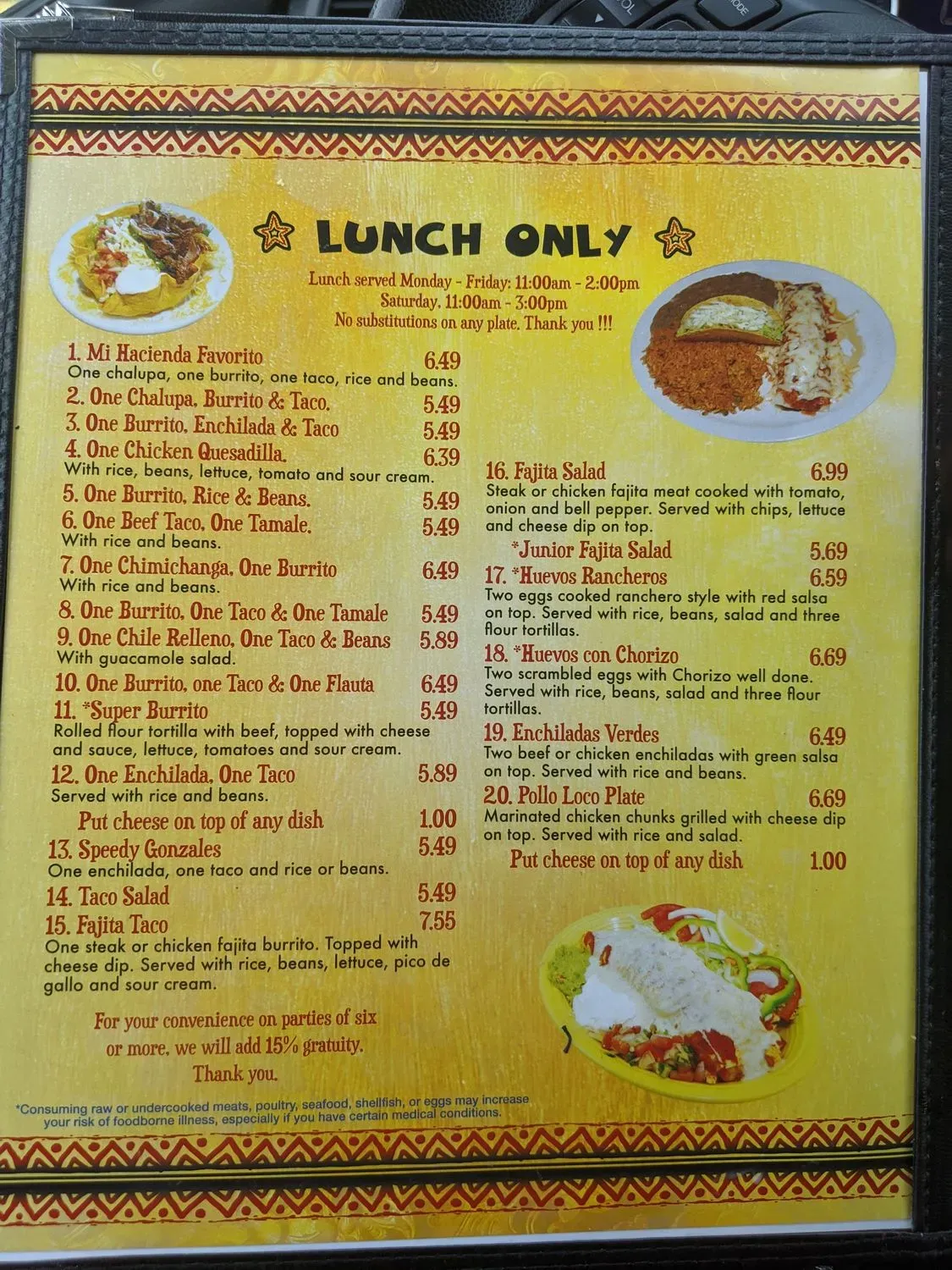 Menu 6