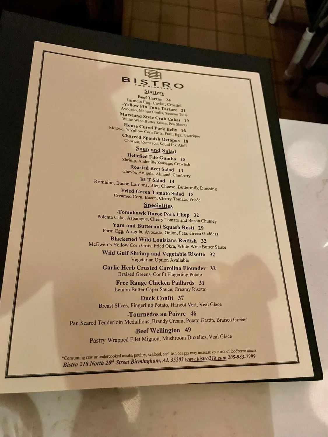 Menu 6