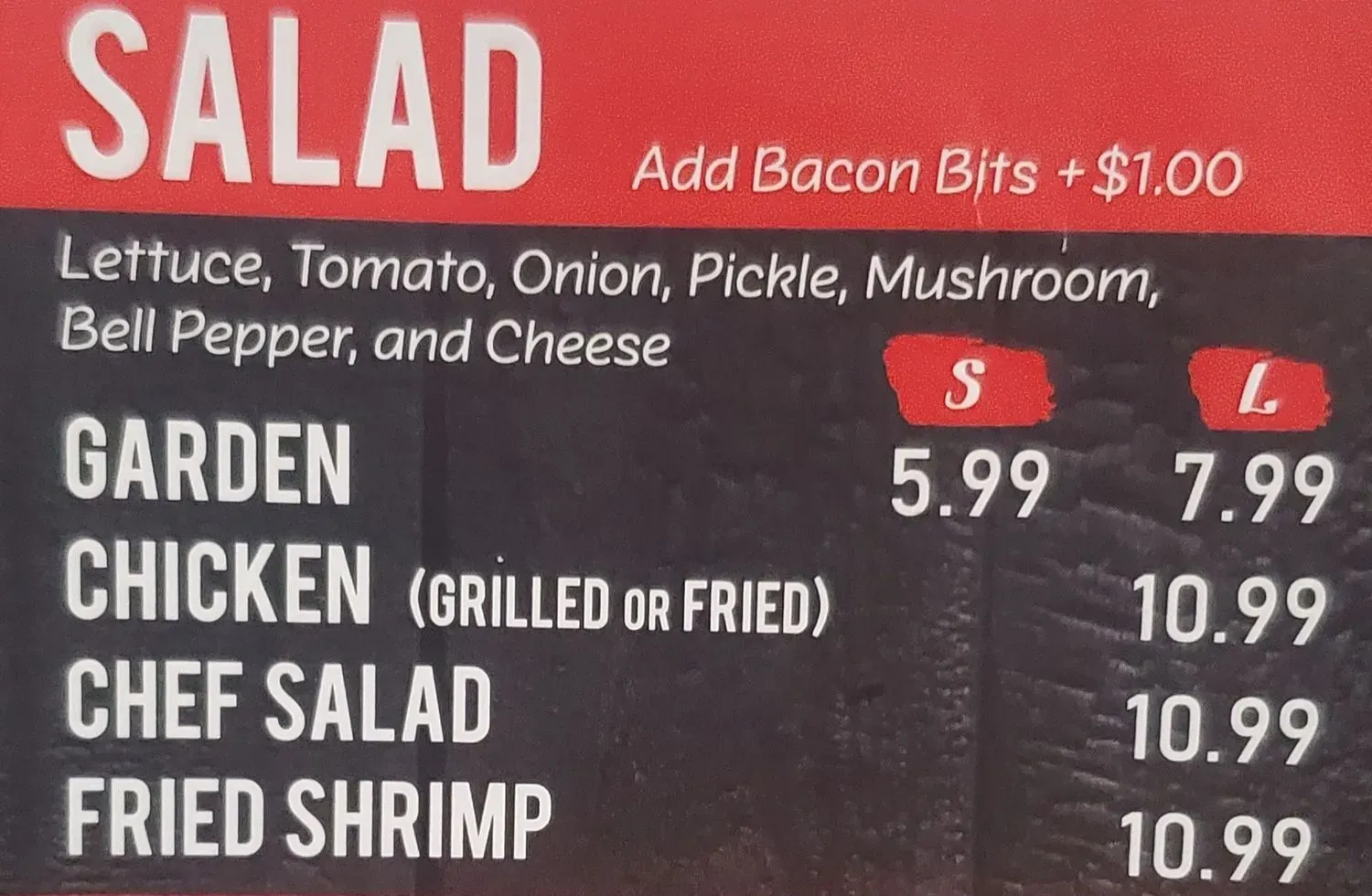 Wing it Menu - Updated November 2025