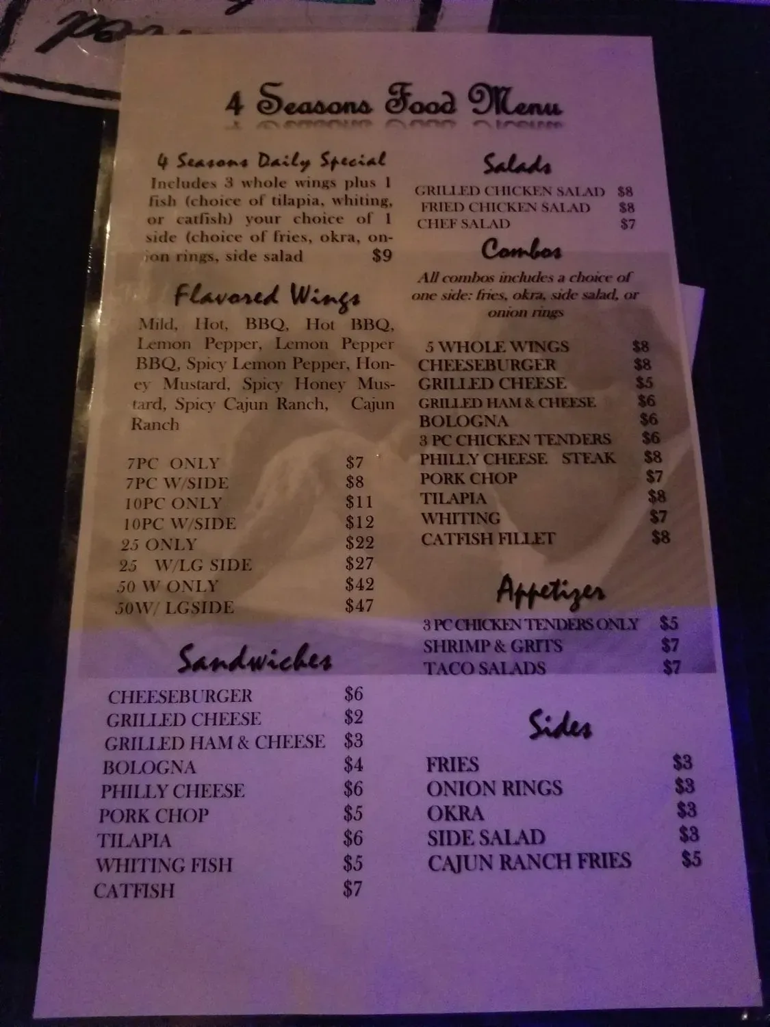 Menu 4