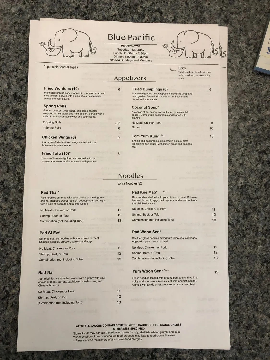 Menu 5