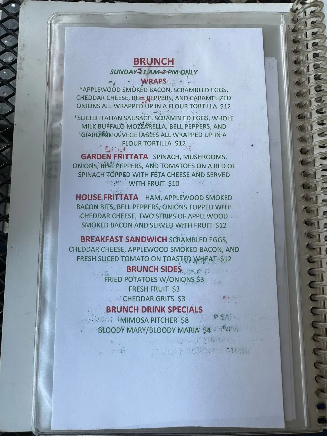 Menu 5