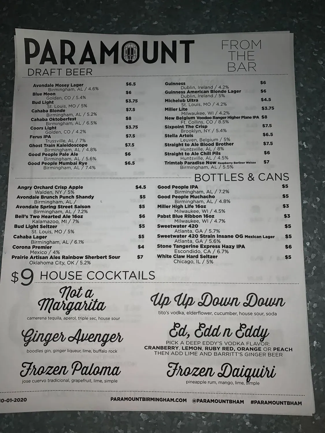 Menu 1