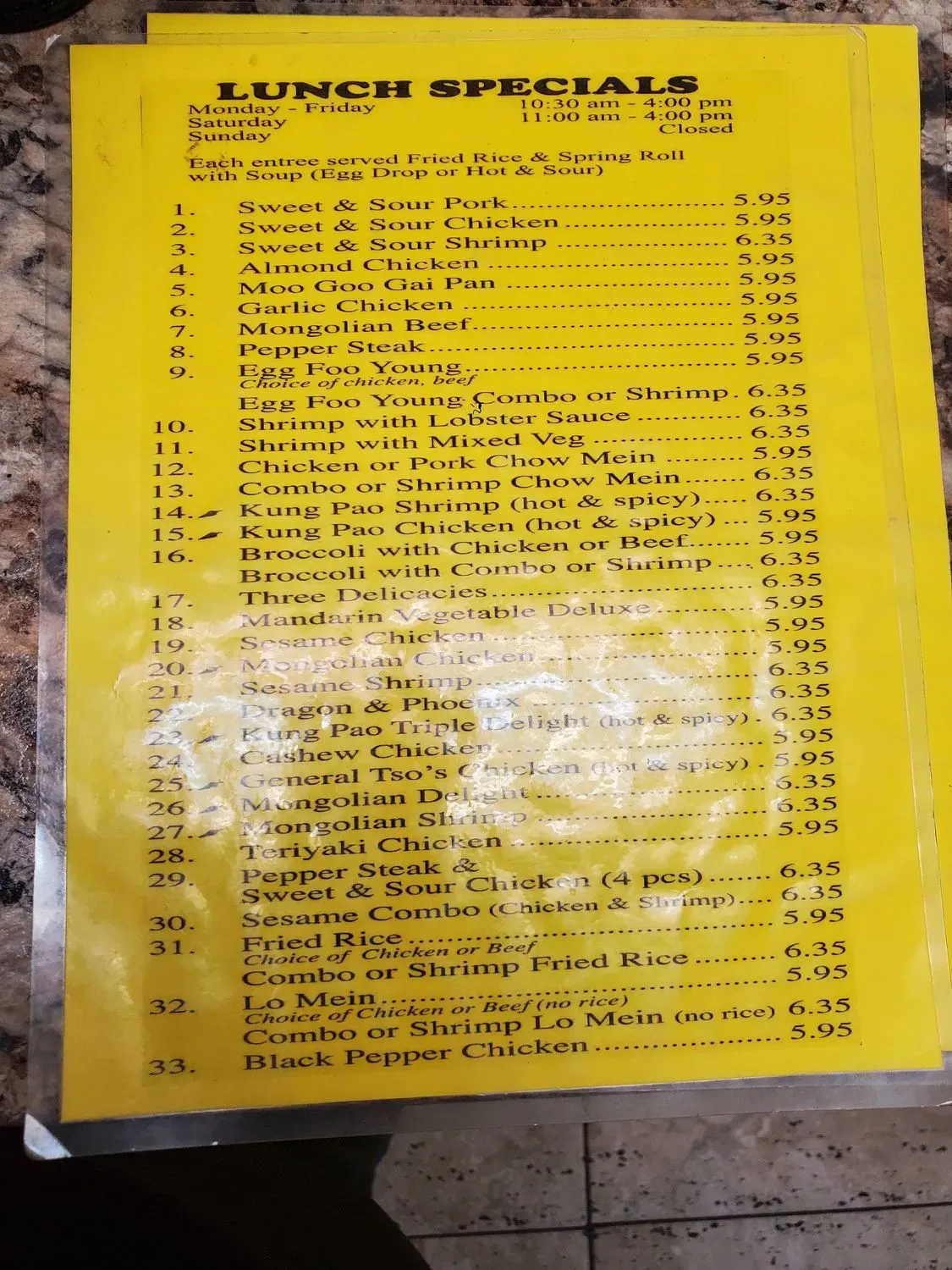 Menu 1