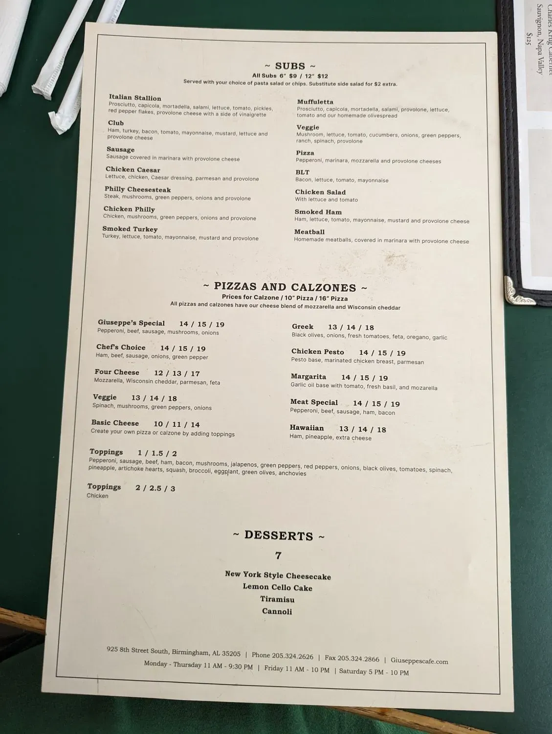 Menu 2