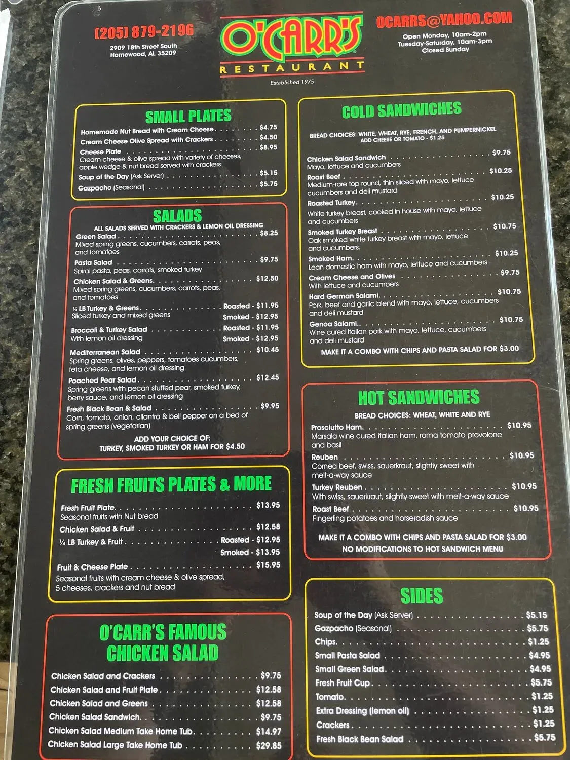 Menu 1