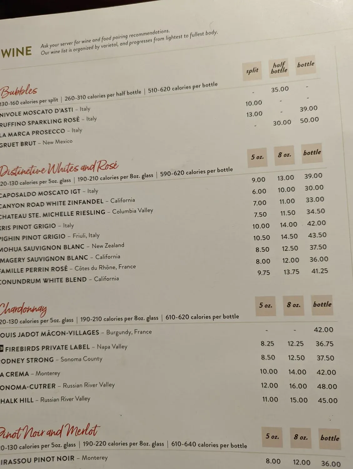 Menu 5