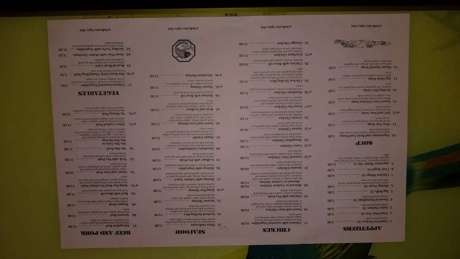 Menu 5