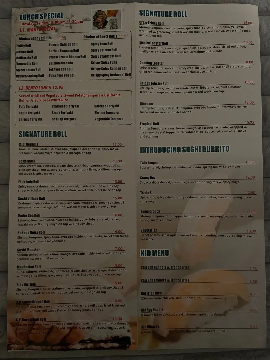 Menu 1