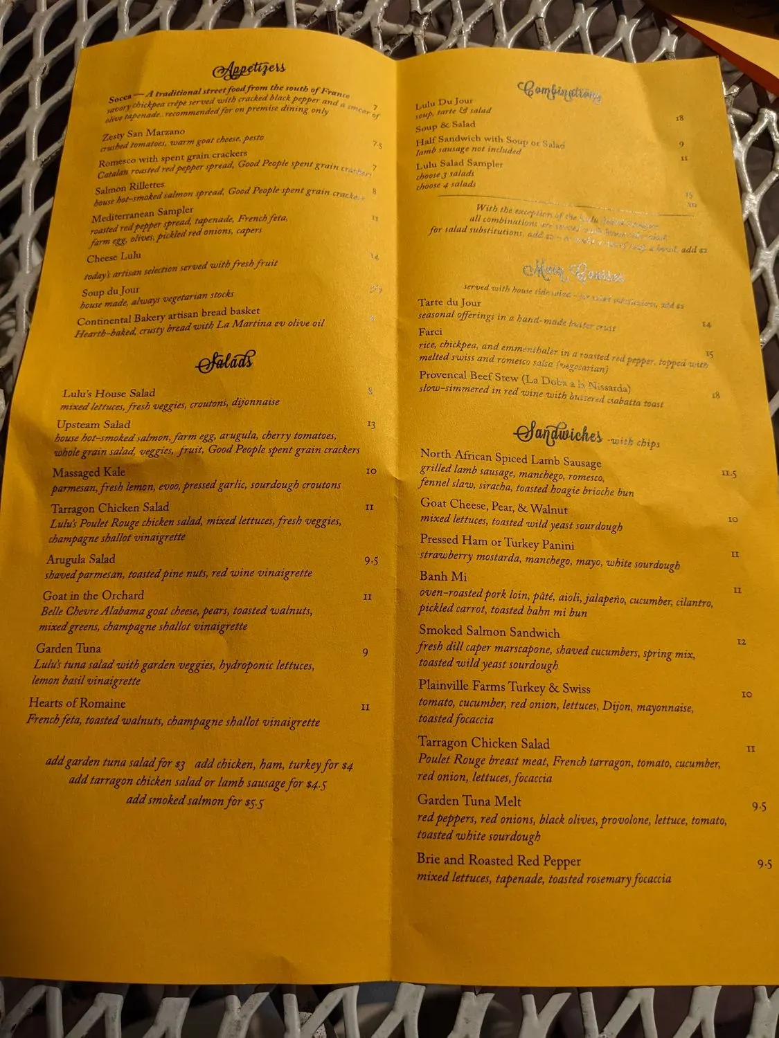 Menu 1