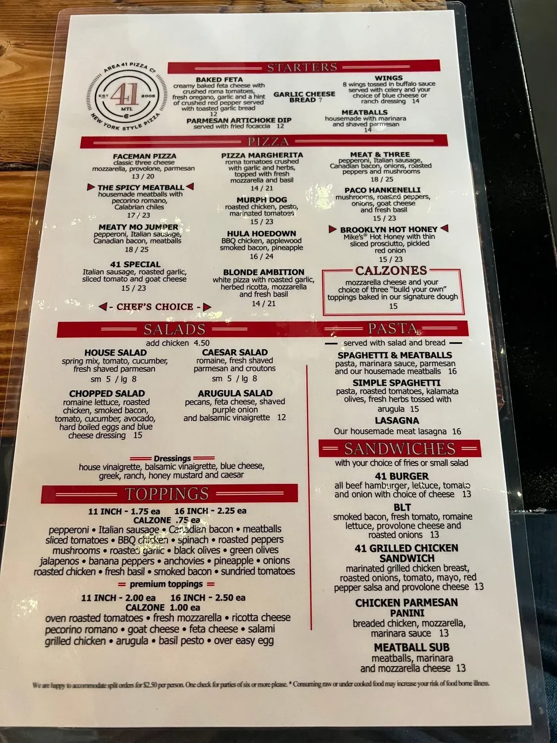 Menu 1