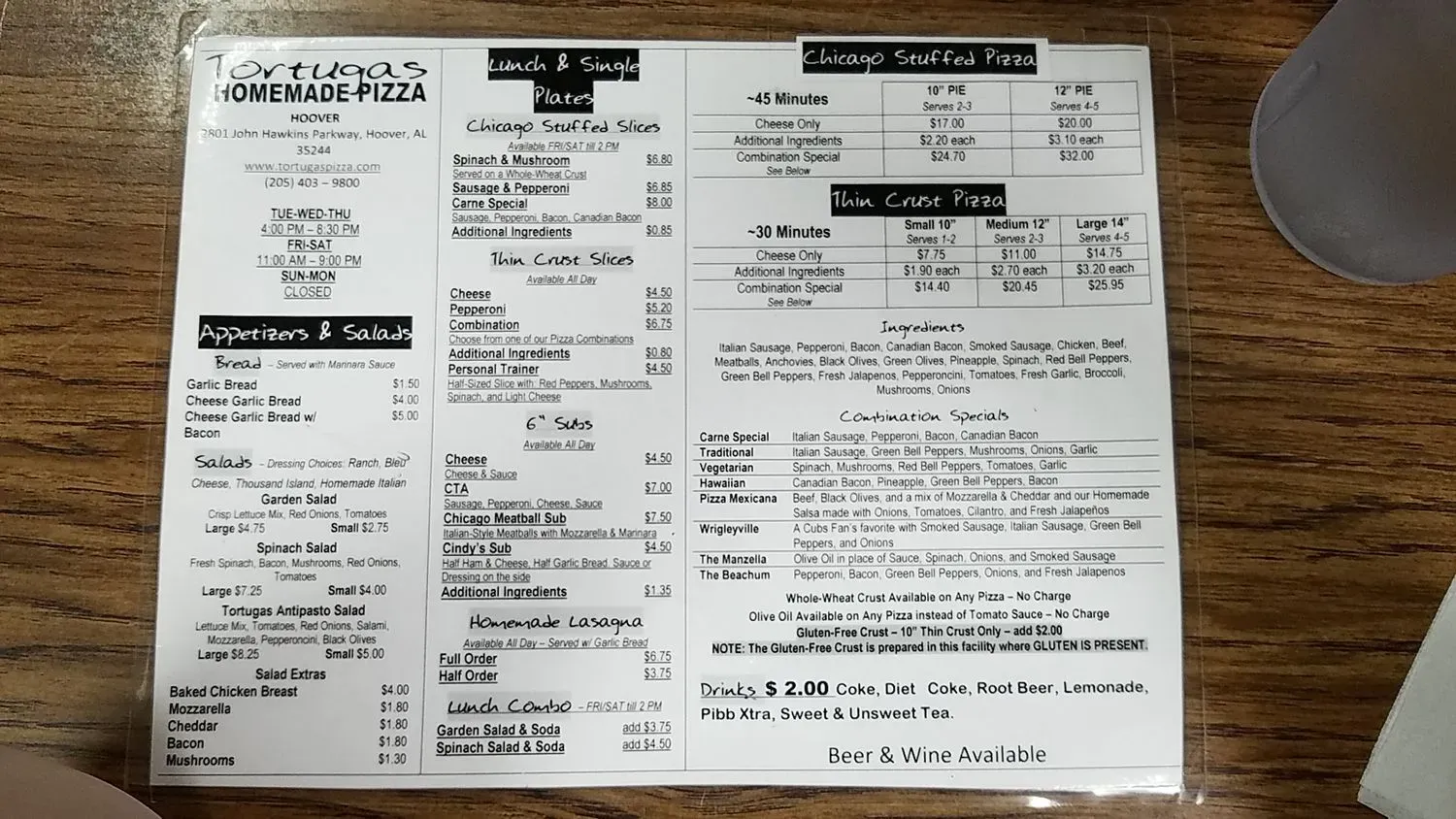 Menu 4