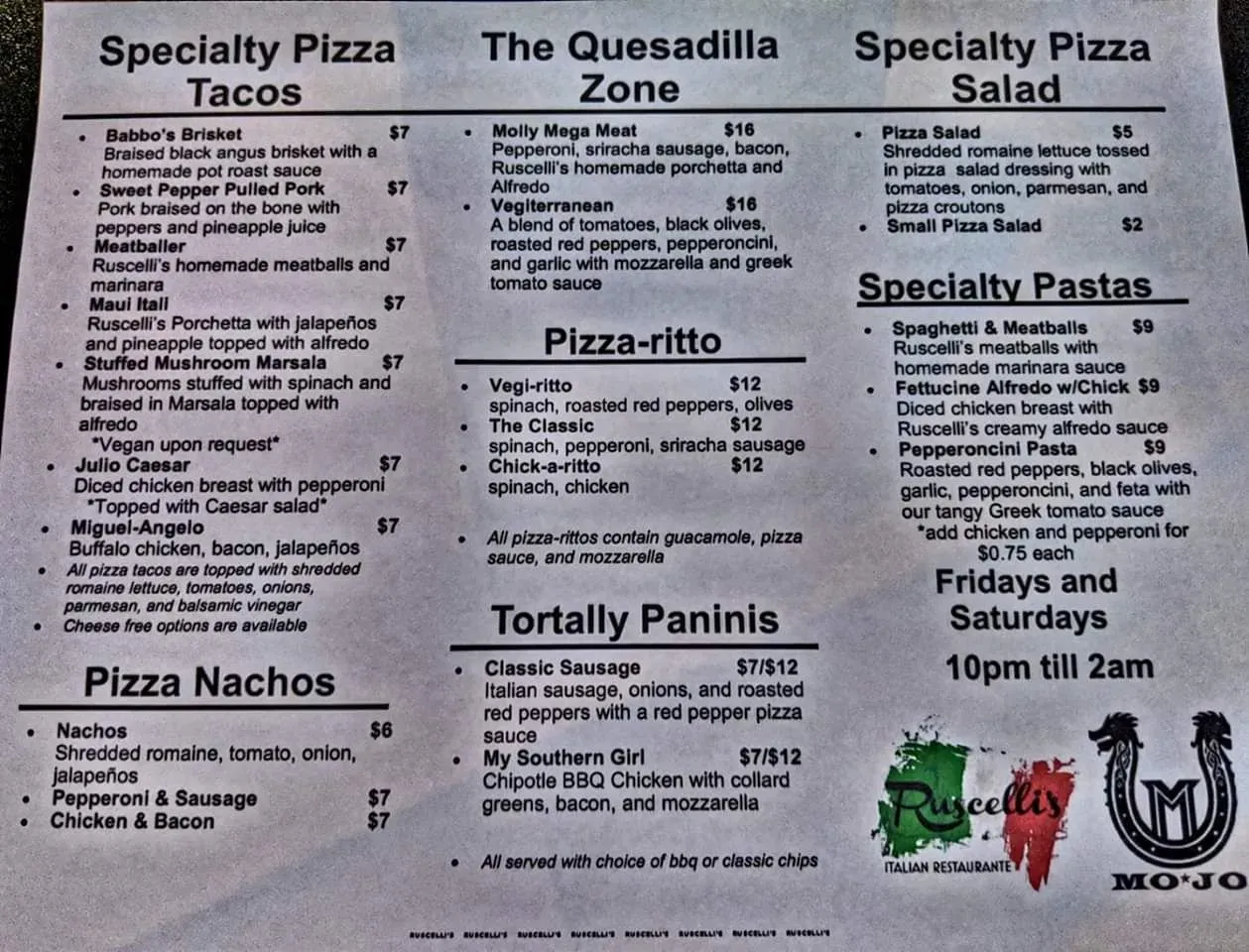 Menu 1