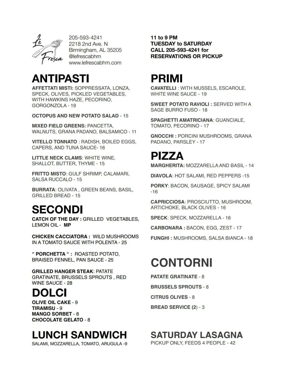 Menu 2