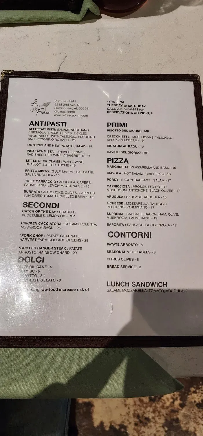 Menu 5