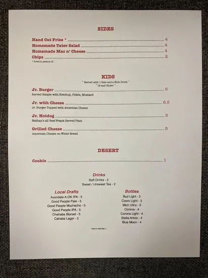 Menu 5