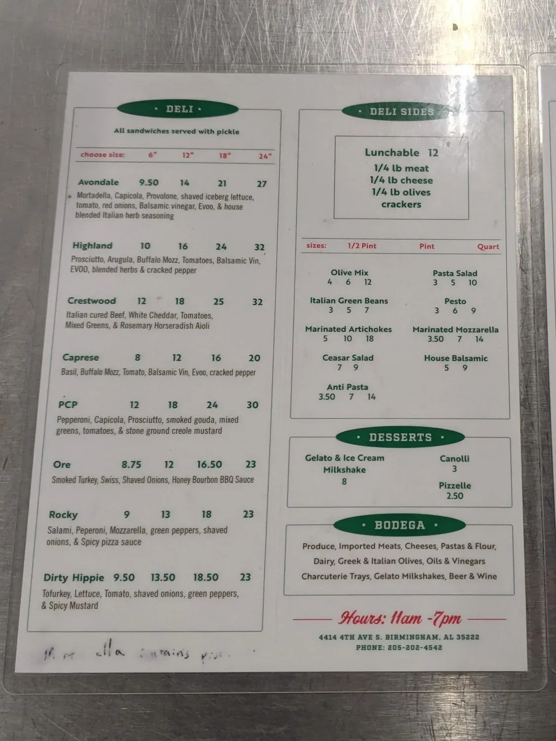 Menu 5