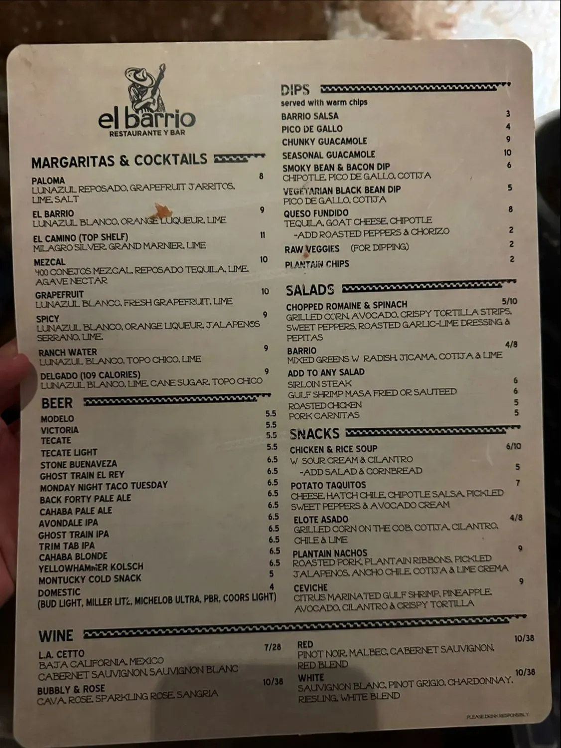 Menu 1