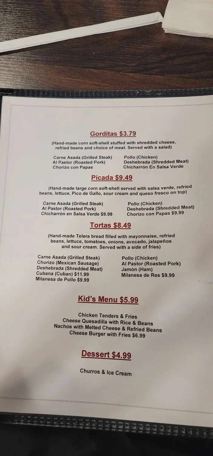 Menu 1