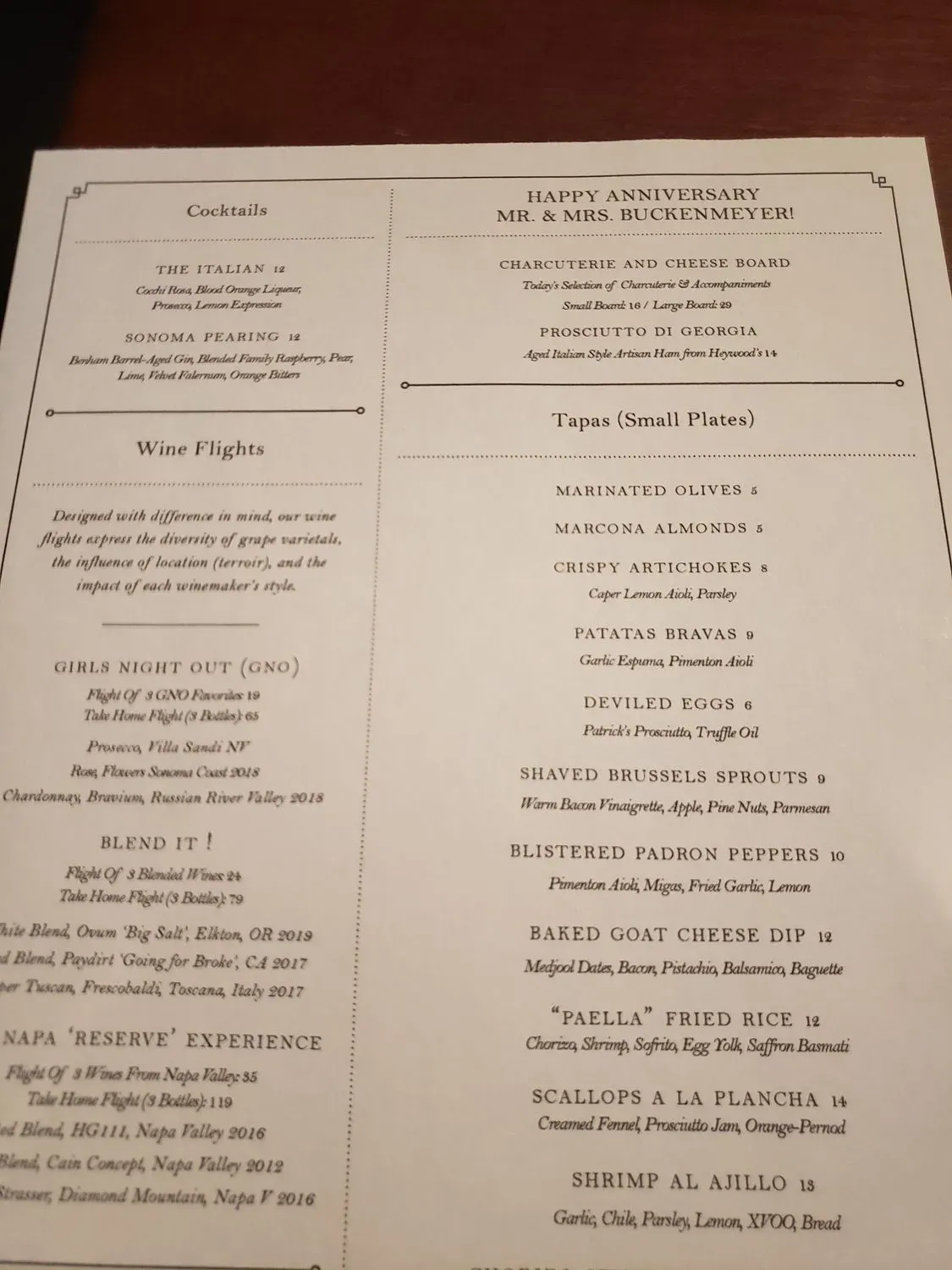 Menu 1