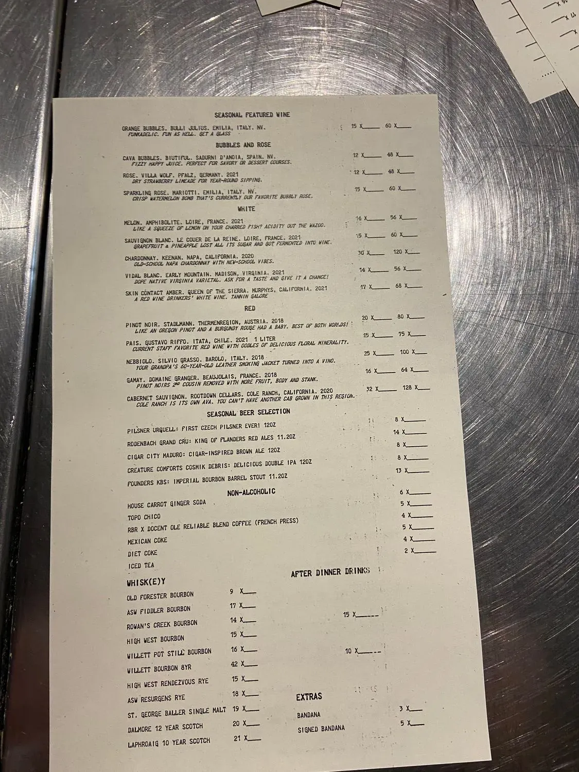 Menu 1