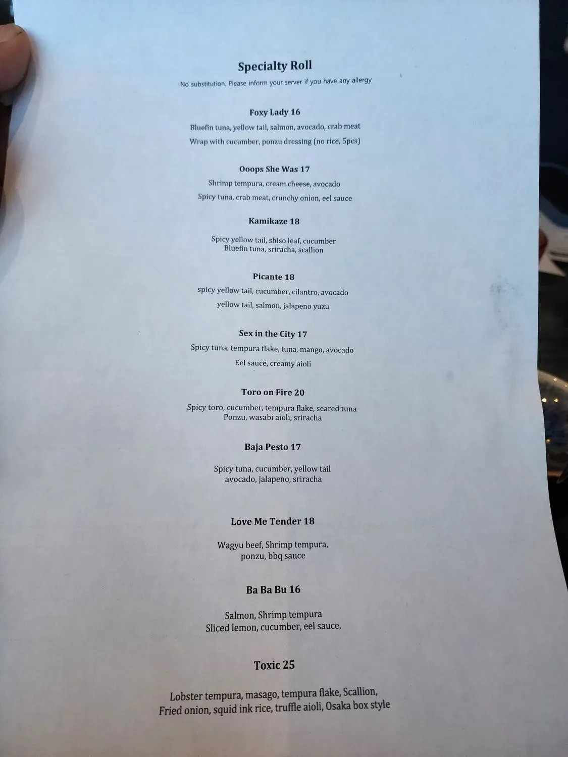 Menu 1