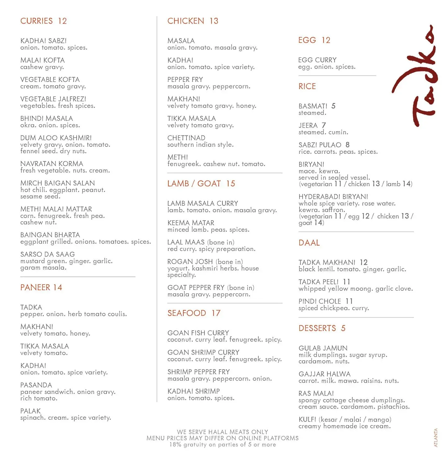 Menu 1