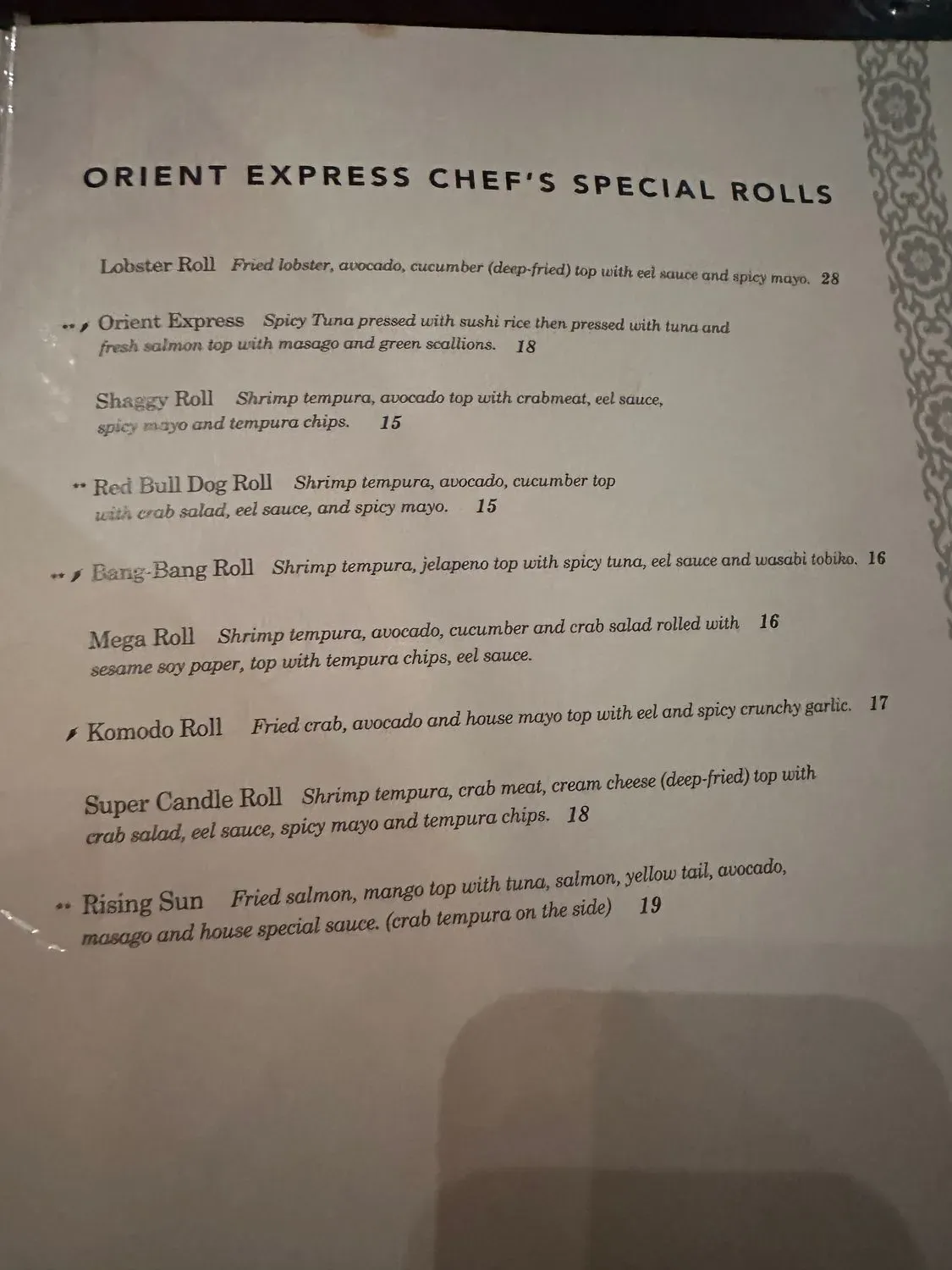 Menu 5