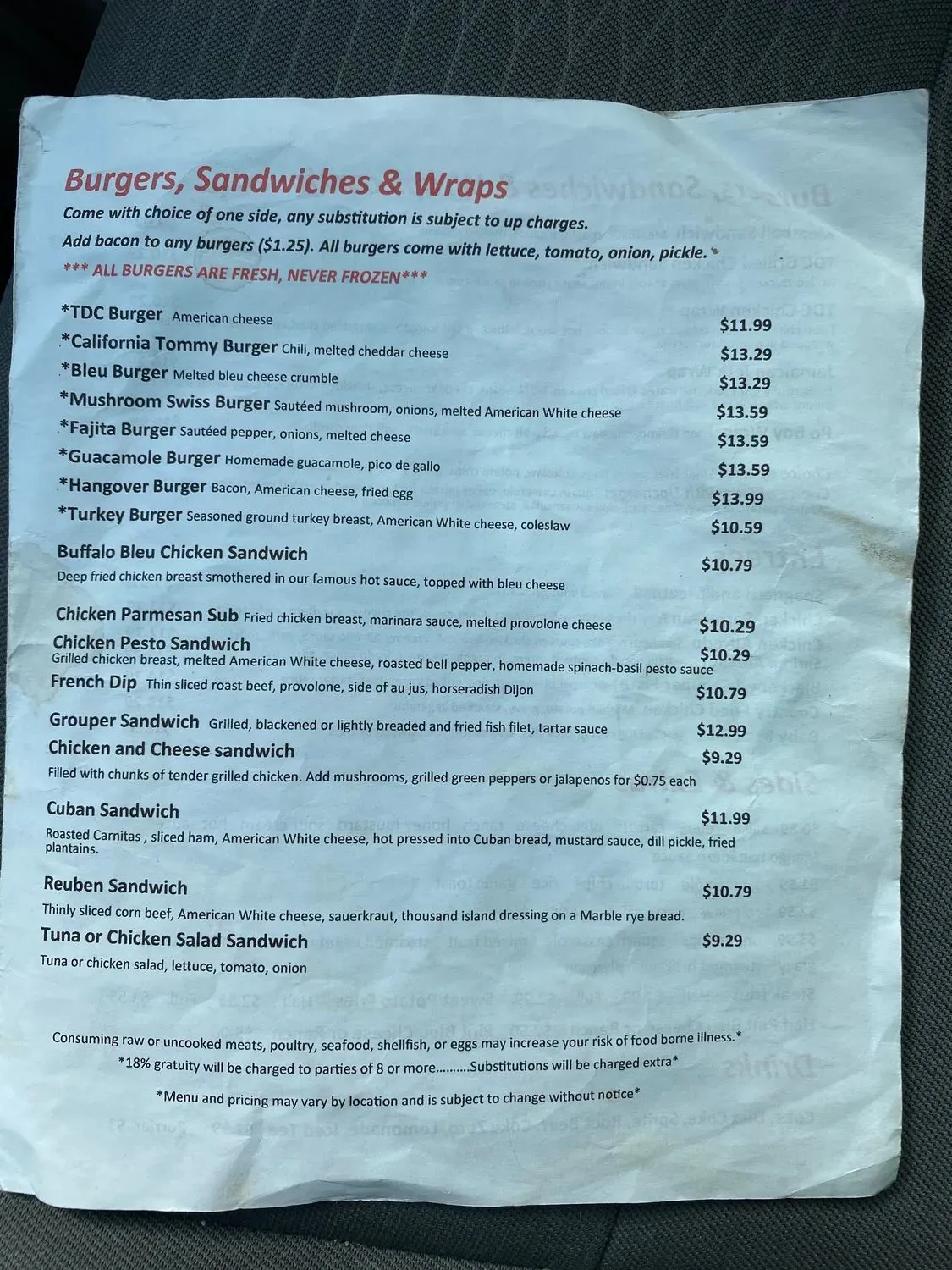 Menu 1