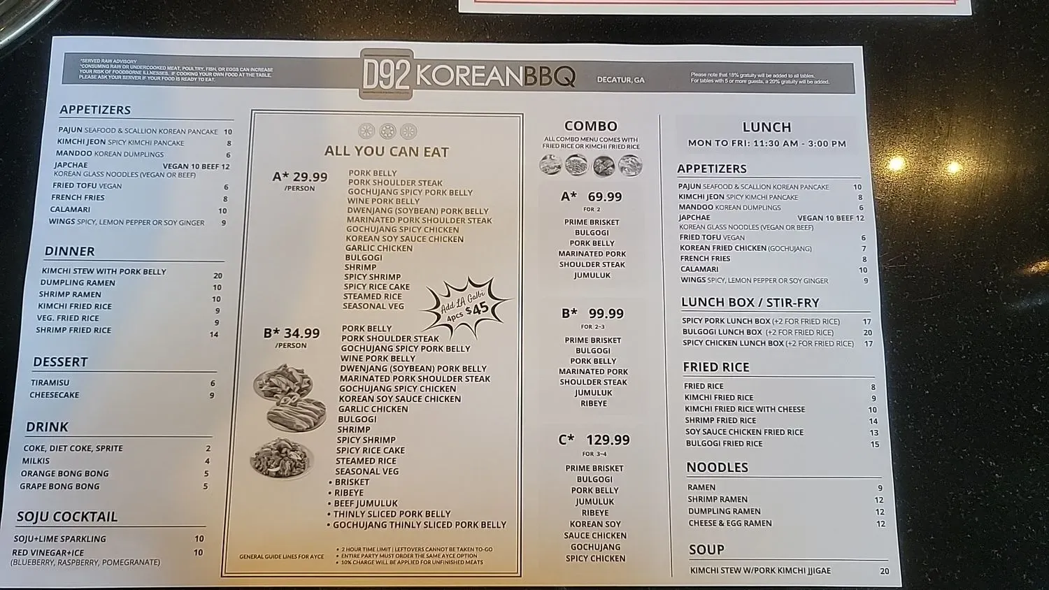 Menu 1