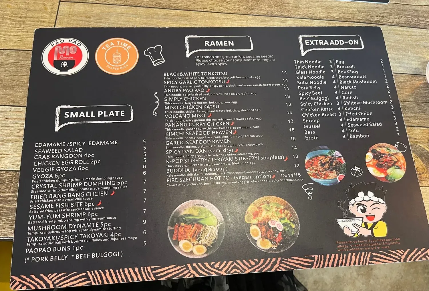 Menu 1