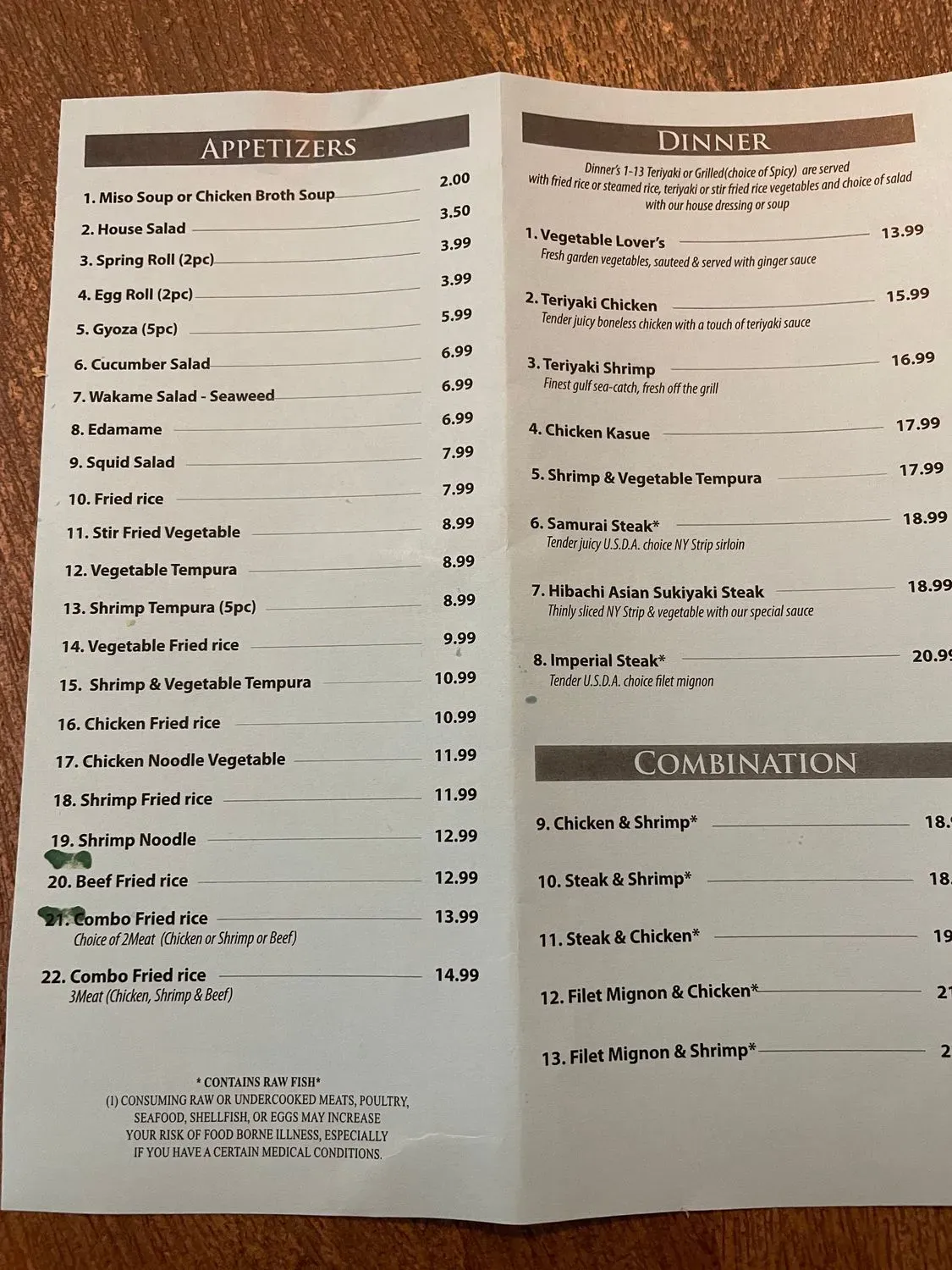 Menu 2