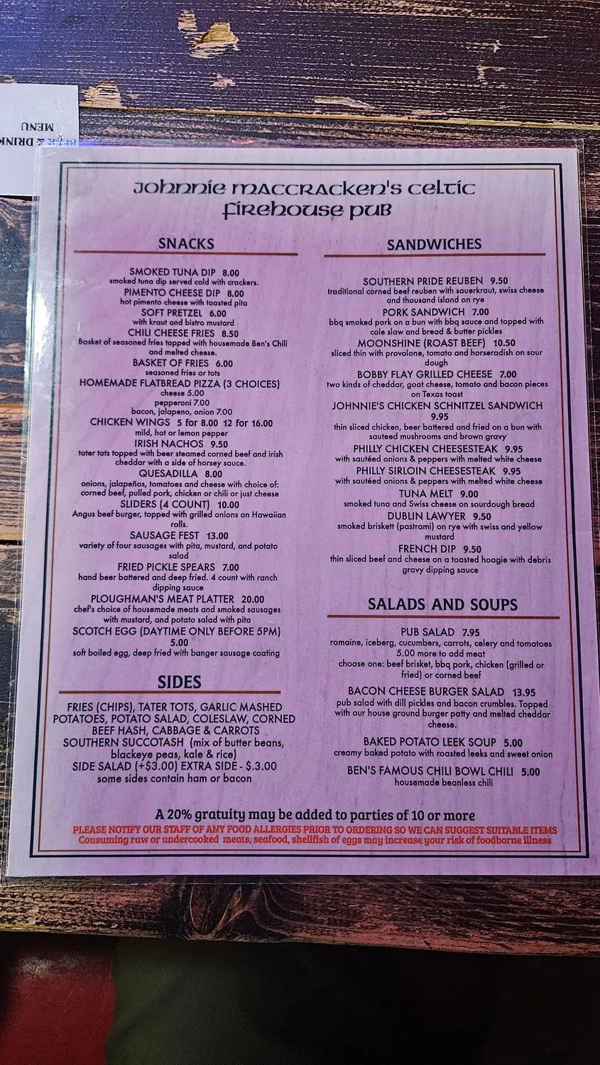 Menu 1