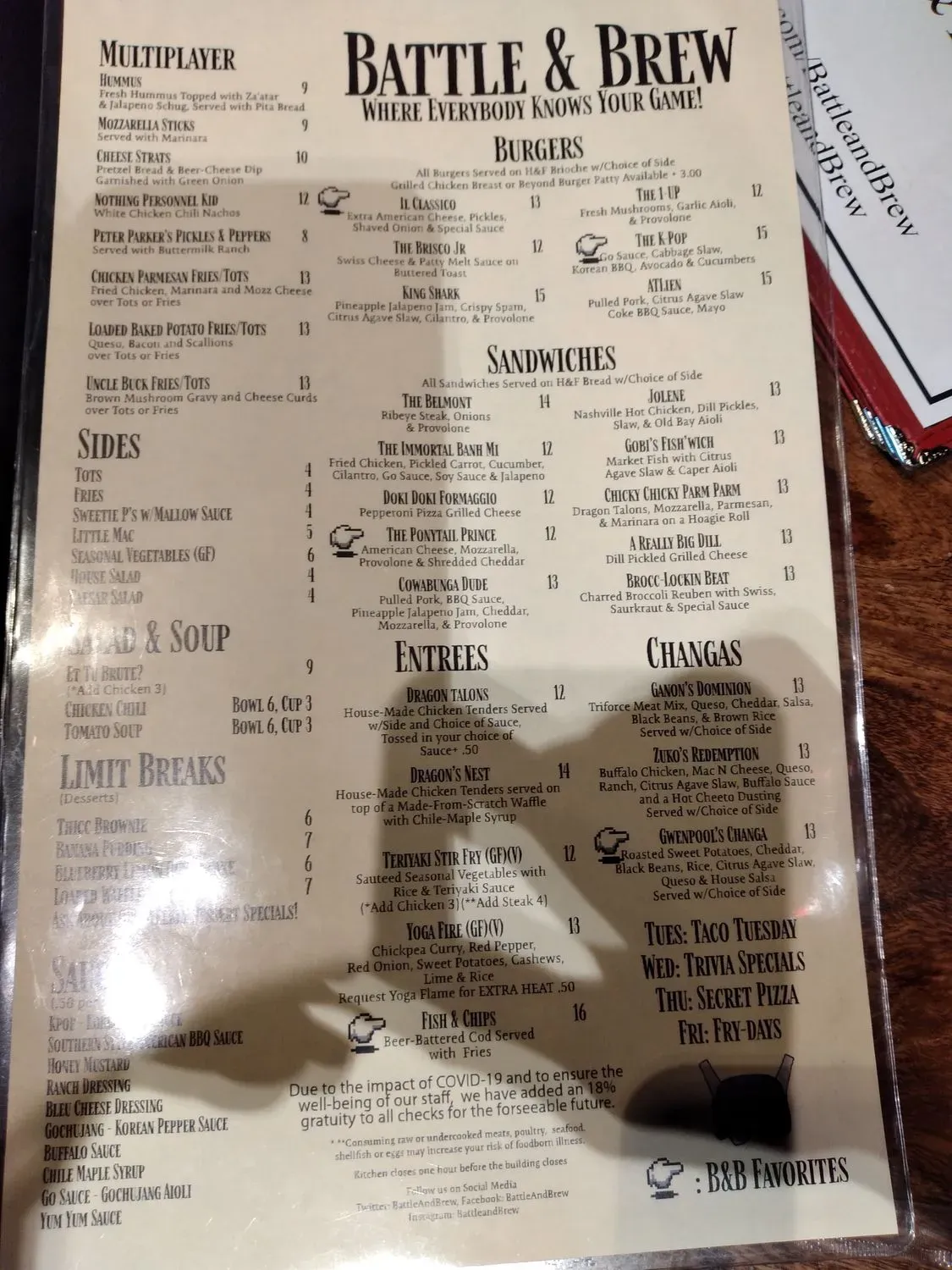 Menu 5