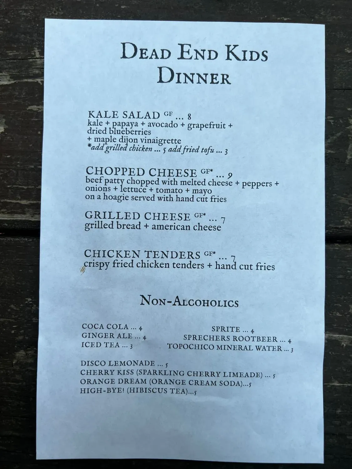 Menu 5