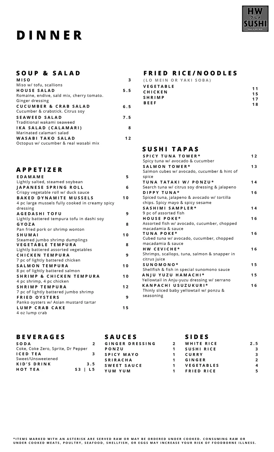 Menu 5